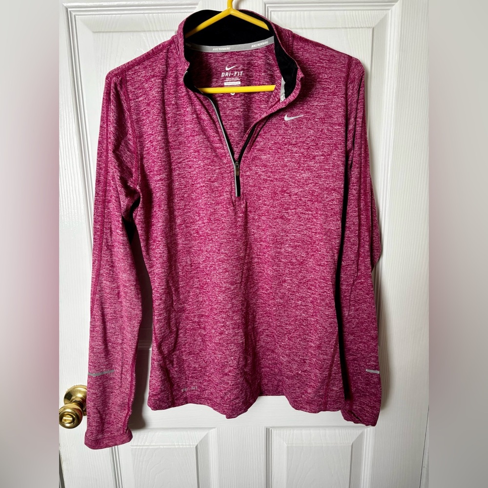 Nike Women's Pink Dri-FIT Running Quarter Zip